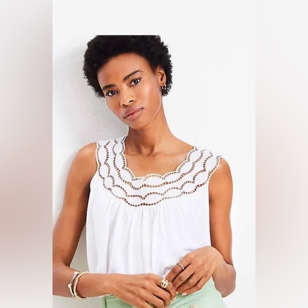 LOFT White Eyelet Women's Blouse